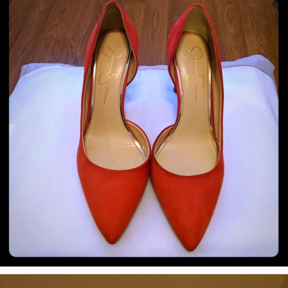 GORGEOUS JESSICA SIMPSON RED STILETTO HEELS ❤️❤️❤️